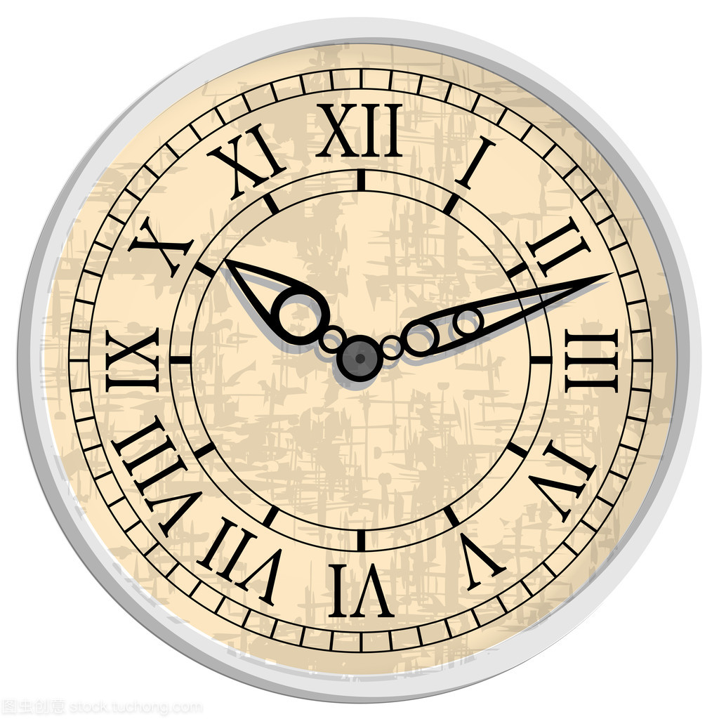复古壁装的数字时钟